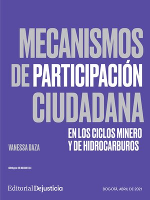 cover image of Mecanismos de participación ciudadana en los ciclos minero y de hidrocarburos